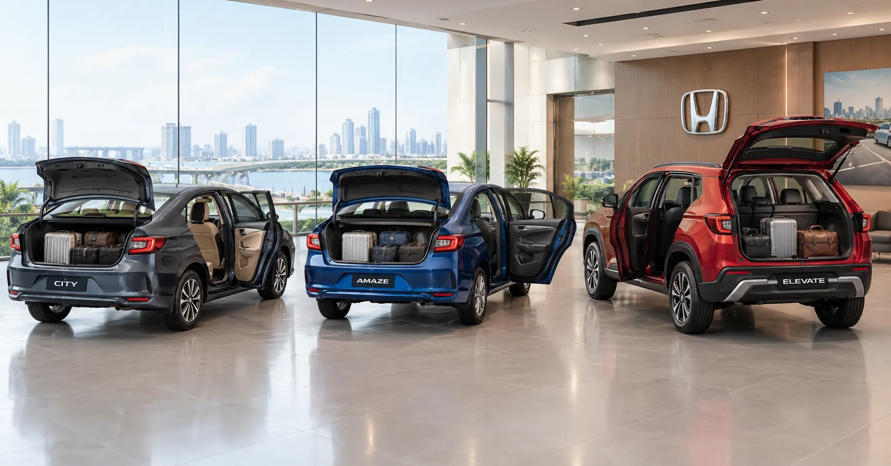 Honda City vs Amaze vs Elevate: Boot Space & Cabin Space Compared